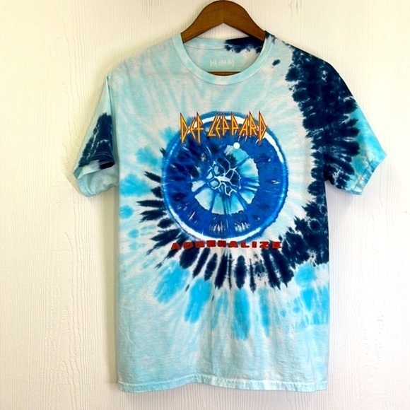 Def Leppard - Tye Dye Def Leppard Adrenalize Graphic T Shirt Size Small - Picture 6 of 9